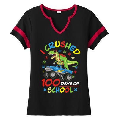 I Crushed 100 Days Of School 100th Day Of School Meaningful Gift Ladies Halftime Notch Neck Tee