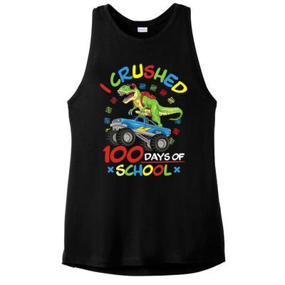 I Crushed 100 Days Of School 100th Day Of School Meaningful Gift Ladies PosiCharge Tri-Blend Wicking Tank