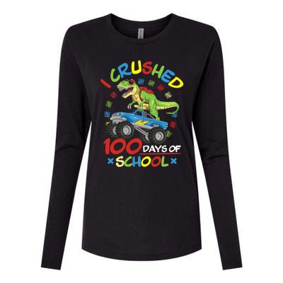 I Crushed 100 Days Of School 100th Day Of School Meaningful Gift Womens Cotton Relaxed Long Sleeve T-Shirt