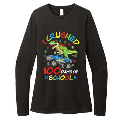 I Crushed 100 Days Of School 100th Day Of School Meaningful Gift Womens CVC Long Sleeve Shirt