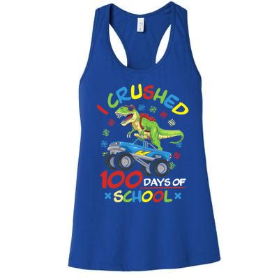 I Crushed 100 Days Of School 100th Day Of School Meaningful Gift Women's Racerback Tank