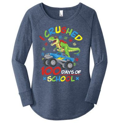 I Crushed 100 Days Of School 100th Day Of School Meaningful Gift Women's Perfect Tri Tunic Long Sleeve Shirt