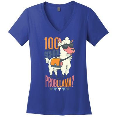 I Crushed 100 Days Of School 100th Day Of School Gift Women's V-Neck T-Shirt