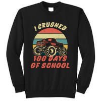 I Crushed 100 Days Of School Funny Retro Vintage Tall Sweatshirt