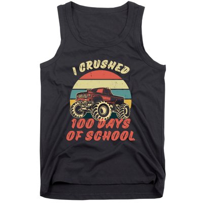 I Crushed 100 Days Of School Funny Retro Vintage Tank Top