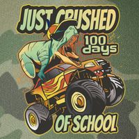 I Crushed 100 Days Of School 100th Day Tgiftrex Funny 100th Gift Legacy Tie Dye Trucker Hat