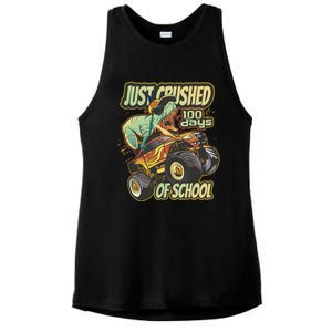 I Crushed 100 Days Of School 100th Day Tgiftrex Funny 100th Gift Ladies PosiCharge Tri-Blend Wicking Tank