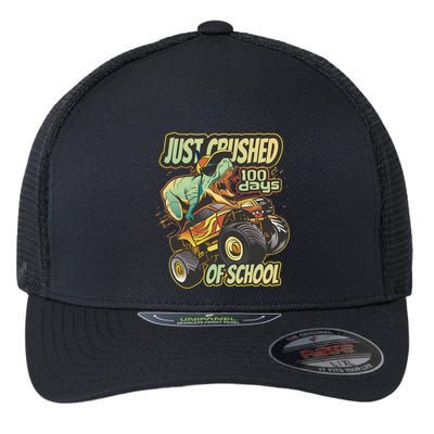 I Crushed 100 Days Of School 100th Day Tgiftrex Funny 100th Gift Flexfit Unipanel Trucker Cap