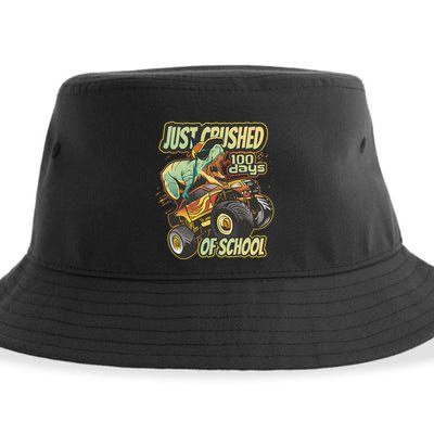 I Crushed 100 Days Of School 100th Day Tgiftrex Funny 100th Gift Sustainable Bucket Hat