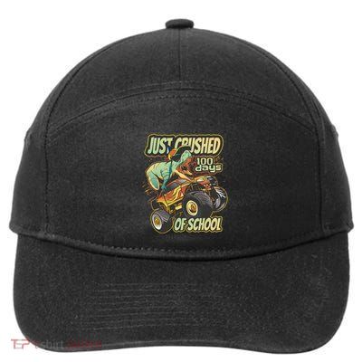 I Crushed 100 Days Of School 100th Day Tgiftrex Funny 100th Gift 7-Panel Snapback Hat