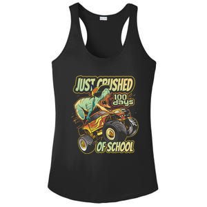 I Crushed 100 Days Of School 100th Day Tgiftrex Funny 100th Gift Ladies PosiCharge Competitor Racerback Tank