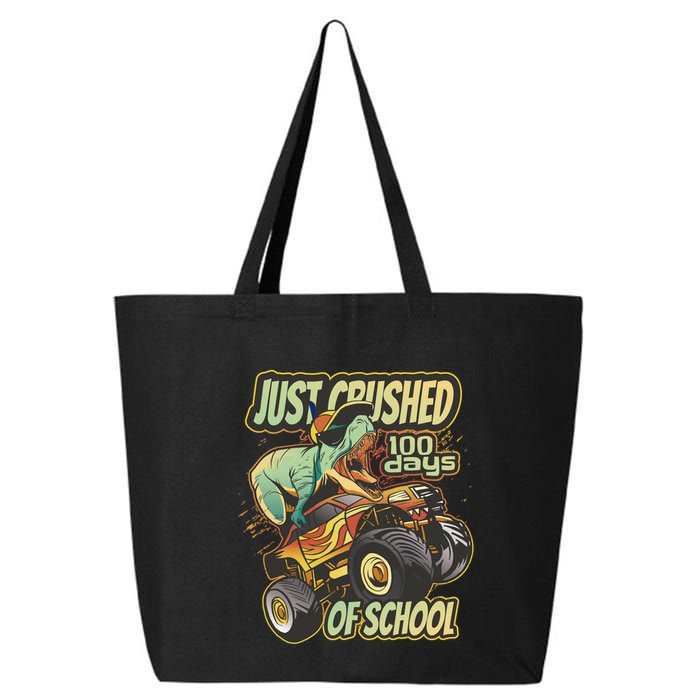I Crushed 100 Days Of School 100th Day Tgiftrex Funny 100th Gift 25L Jumbo Tote
