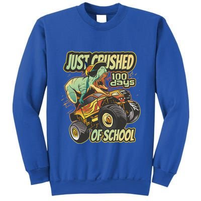 I Crushed 100 Days Of School 100th Day Tgiftrex Funny 100th Gift Sweatshirt