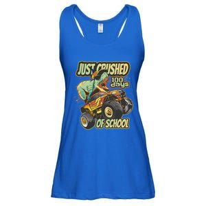 I Crushed 100 Days Of School 100th Day Tgiftrex Funny 100th Gift Ladies Essential Flowy Tank