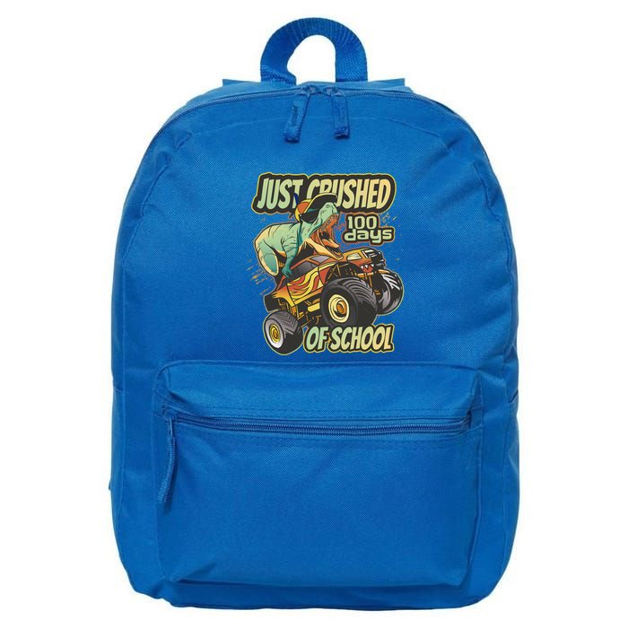 I Crushed 100 Days Of School 100th Day Tgiftrex Funny 100th Gift 16 in Basic Backpack