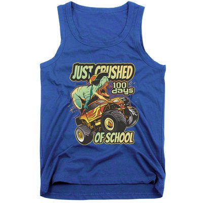 I Crushed 100 Days Of School 100th Day Tgiftrex Funny 100th Gift Tank Top