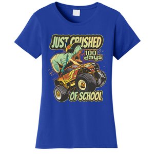 I Crushed 100 Days Of School 100th Day Tgiftrex Funny 100th Gift Women's T-Shirt