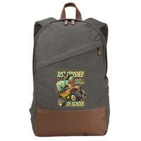 I Crushed 100 Days Of School 100th Day Tgiftrex Funny 100th Gift Cotton Canvas Backpack