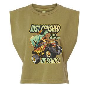 I Crushed 100 Days Of School 100th Day Tgiftrex Funny 100th Gift Garment-Dyed Women's Muscle Tee