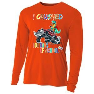 I Crushed 100 Days Of School Cute Gift Cooling Performance Long Sleeve Crew