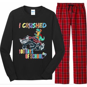 I Crushed 100 Days Of School Cute Gift Long Sleeve Pajama Set