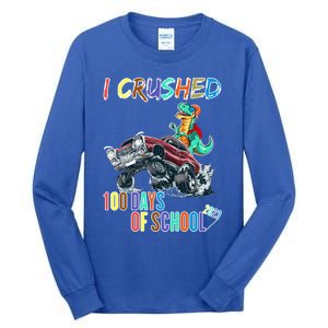 I Crushed 100 Days Of School Cute Gift Tall Long Sleeve T-Shirt