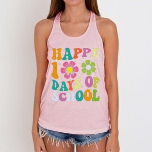 I Crushed 100 Days Of School 100th Day Of School Women's Knotted Racerback Tank