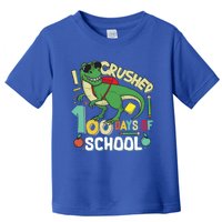 I Crushed 100 Days Of School T Rex Dinosaur Funny Great Gift Toddler T-Shirt