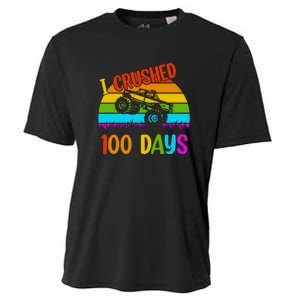 Kids I Crushed 100 Days Of School Boys Monster Cooling Performance Crew T-Shirt