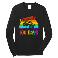 Kids I Crushed 100 Days Of School Boys Monster Long Sleeve Shirt