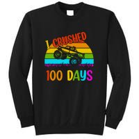 Kids I Crushed 100 Days Of School Boys Monster Sweatshirt