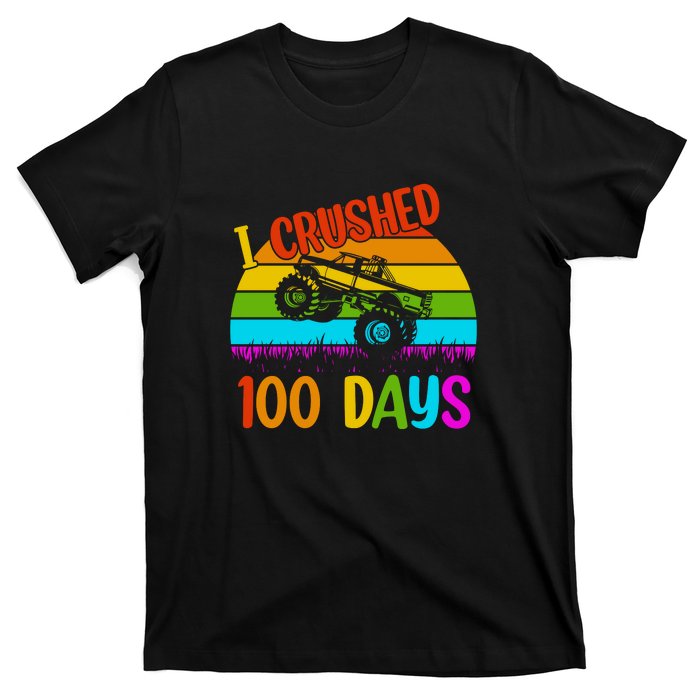 Kids I Crushed 100 Days Of School Boys Monster T-Shirt