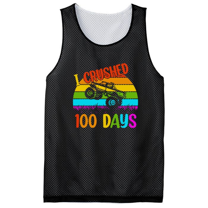 Kids I Crushed 100 Days Of School Boys Monster Mesh Reversible Basketball Jersey Tank