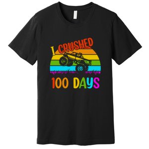 Kids I Crushed 100 Days Of School Boys Monster Premium T-Shirt