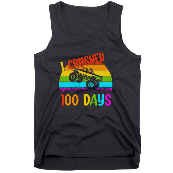 Kids I Crushed 100 Days Of School Boys Monster Tank Top