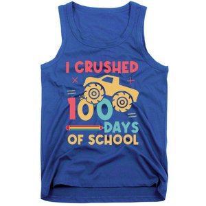 I Crushed 100 Days Of School Monster Truck Design Cute Gift Tank Top