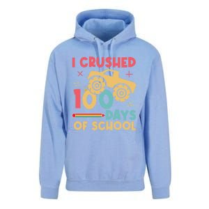 I Crushed 100 Days Of School Monster Truck Design Cute Gift Unisex Surf Hoodie