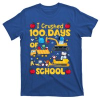 I Crushed 100 Days Of School Tee Construction Vehicle Cute Gift T-Shirt