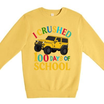 I Crushed 100 Days Of School Premium Crewneck Sweatshirt