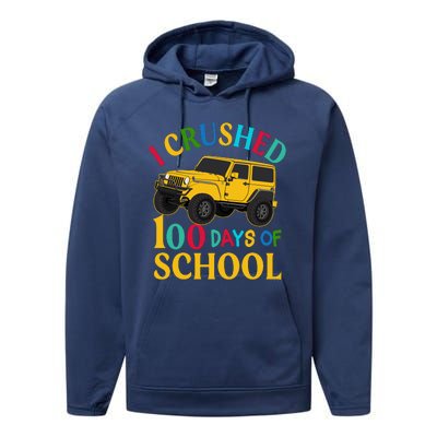 I Crushed 100 Days Of School Performance Fleece Hoodie