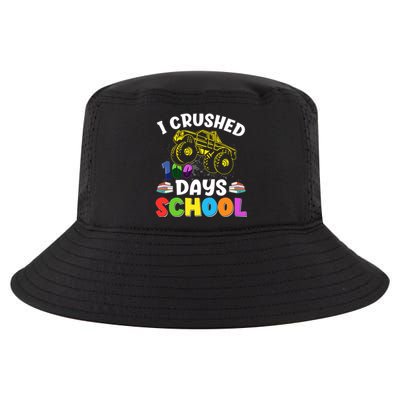 I Crushed 100 Days Of School Tees Monster Truck Great Gift Cool Comfort Performance Bucket Hat