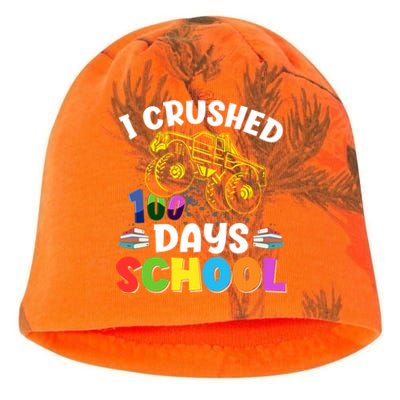 I Crushed 100 Days Of School Tees Monster Truck Great Gift Kati - Camo Knit Beanie