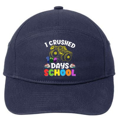 I Crushed 100 Days Of School Tees Monster Truck Great Gift 7-Panel Snapback Hat