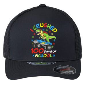 I Crushed 100 Days Of School 100th Day Of School Boys Girls Flexfit Unipanel Trucker Cap