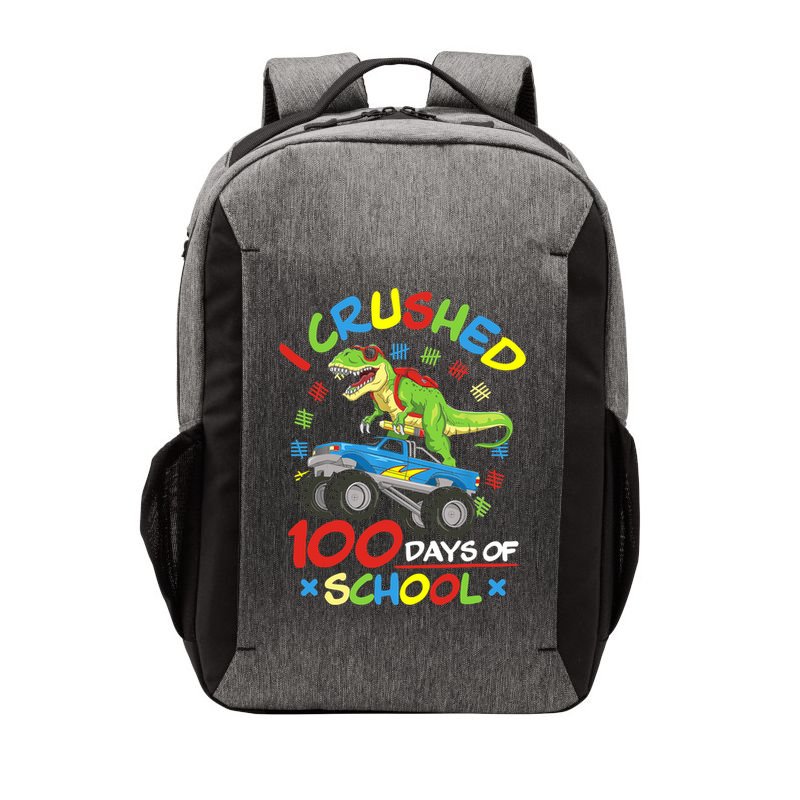 I Crushed 100 Days Of School 100th Day Of School Boys Girls Vector Backpack