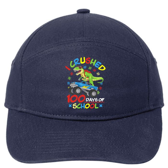 I Crushed 100 Days Of School 100th Day Of School Boys Girls 7-Panel Snapback Hat