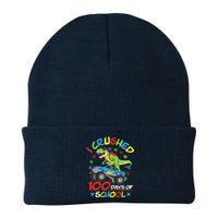 I Crushed 100 Days Of School 100th Day Of School Boys Girls Knit Cap Winter Beanie