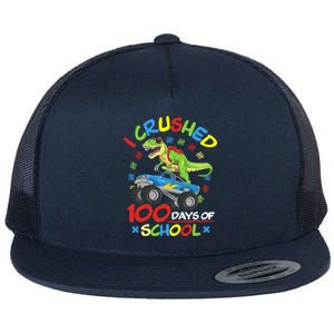 I Crushed 100 Days Of School 100th Day Of School Boys Girls Flat Bill Trucker Hat