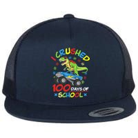 I Crushed 100 Days Of School 100th Day Of School Boys Girls Flat Bill Trucker Hat