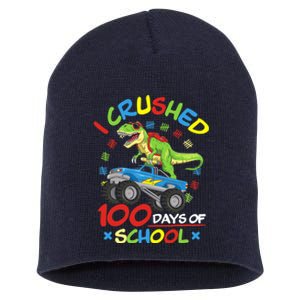 I Crushed 100 Days Of School 100th Day Of School Boys Girls Short Acrylic Beanie